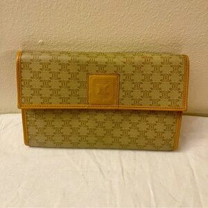 Celine Macadam Trifold Kiss Long Wallet